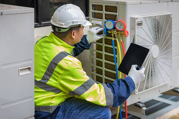 Professional Hvac technician working in Bahama, NC
